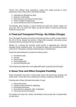 Tourists have different travel expectations, ranging from budget journeys to luxury
experiences. Cabs in Siliguri offer a ...