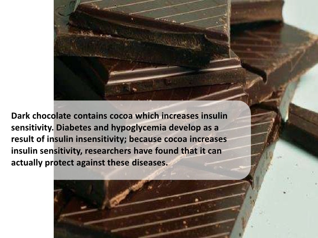 Dark chocolate contains cocoa which