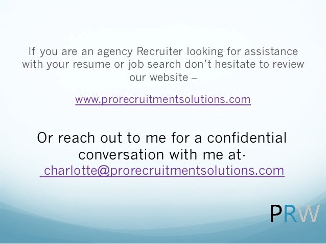 agency recruiters resume