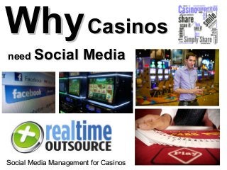 Why Casinos
need Social           Media




Social Media Management for Casinos
 