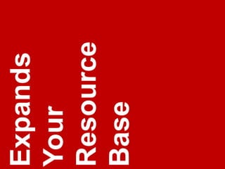 Expands
Your
Resource
Base
 