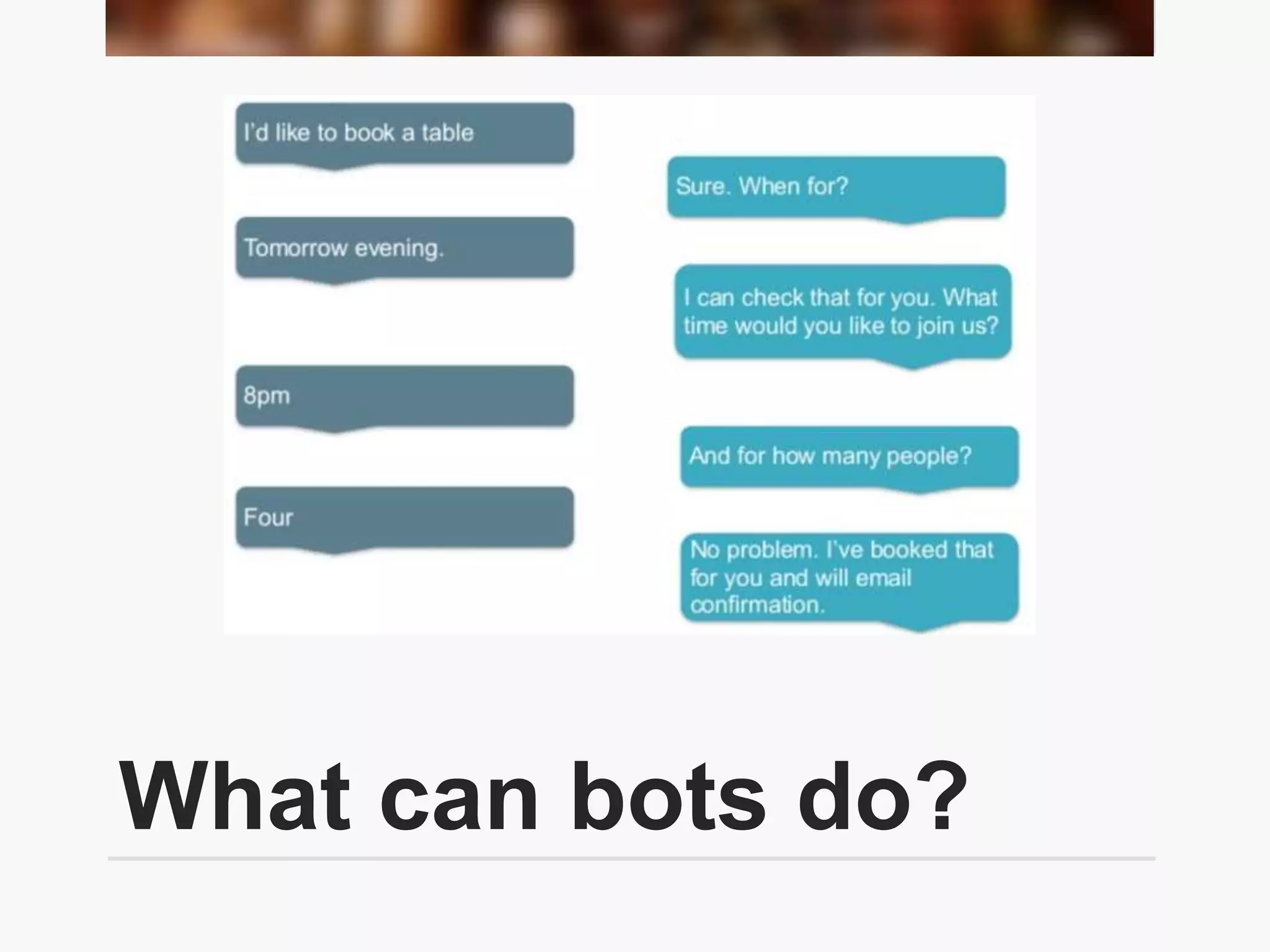 What can bots do?
 