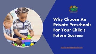 Why Choose An
Private Preschools
For Your Child's
Future Success
nidoverdedireggioemilia.com
 