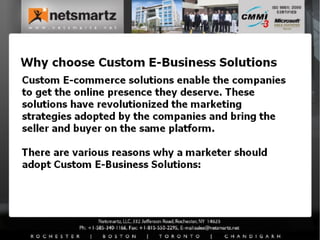 Why choose custom e business solutions