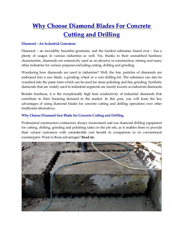 Why Choose Diamond Blades For Concrete Cutting and Drilling