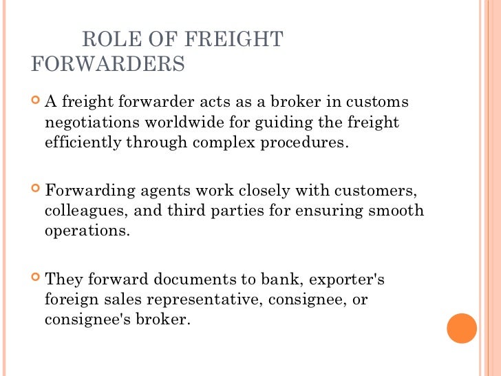 Image result for role of freightforwarder