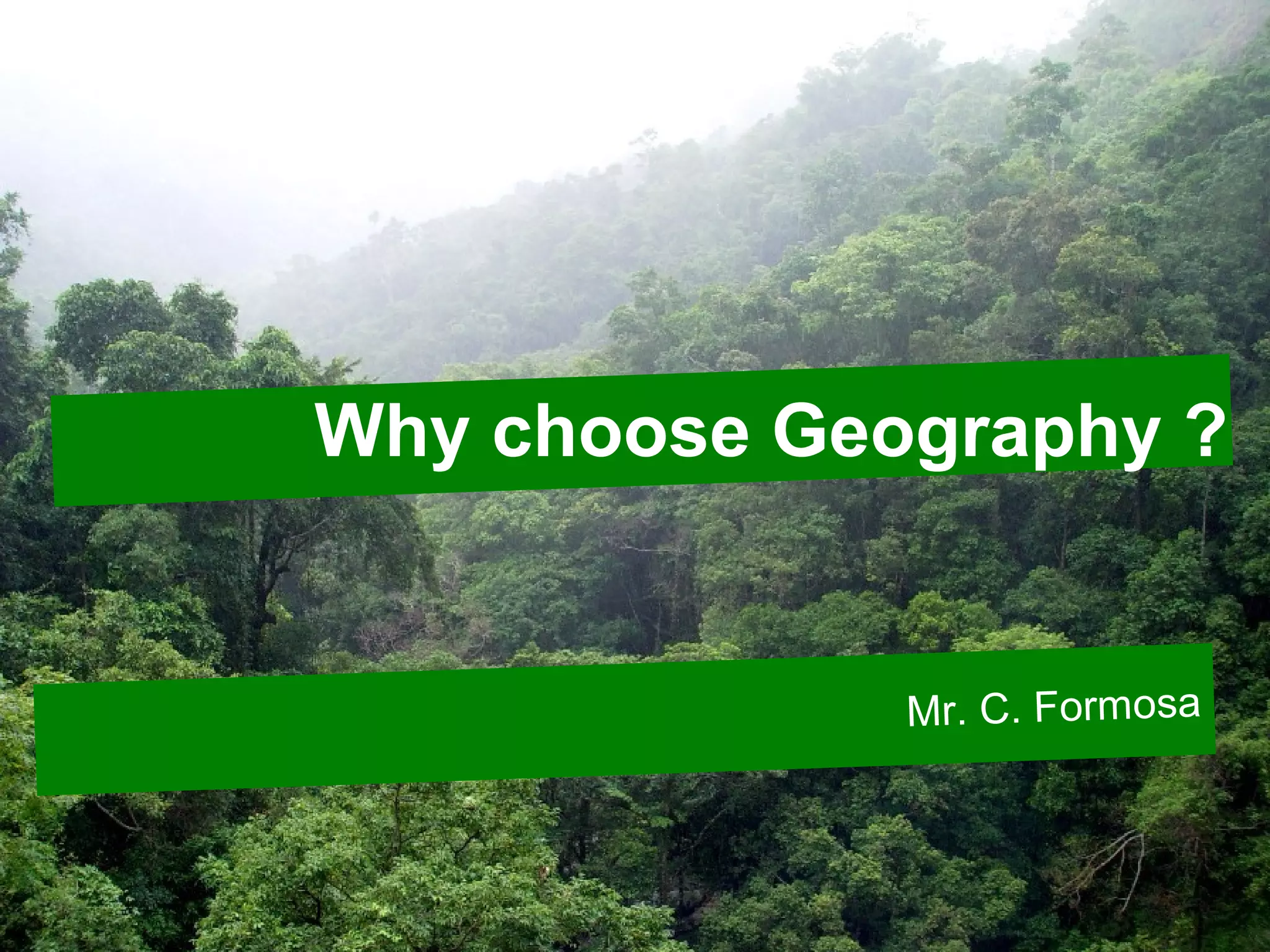 Why Choose Geography Option | PPT