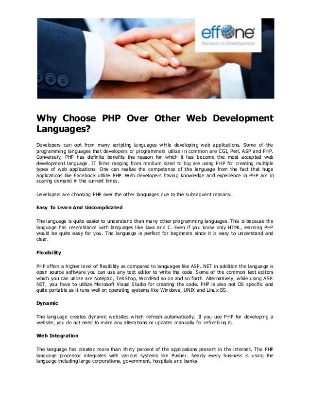 Why Choose Php Over Other Web Development Languages