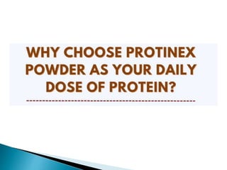 Why Choose Protinex Powder as your Daily Dose of Protein - Protinex India