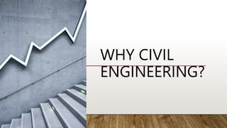 WHY CIVIL
ENGINEERING?
 
