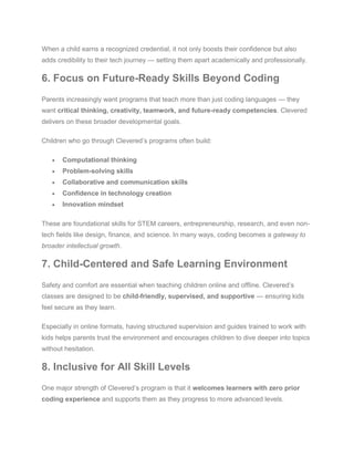 Why Clevered Is the Top Coding Classes Provider for Kids in Dubai.pdf