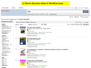 3: Patron discovers titles in WorldCat Local
 
