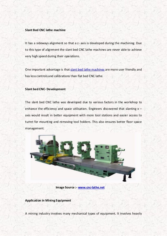 Why cnc lathe machines are important in mining operations