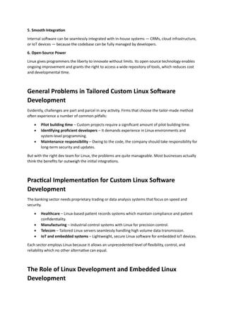 Why Companies Prefer Custom Linux Software Development Over Off-the ...