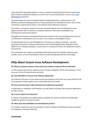 Why Companies Prefer Custom Linux Software Development Over Off-the ...