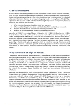 Why competency based curriculum reform is needed in kenya by ibe | PDF
