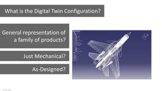 aras.com
What is the Digital Twin Configuration?
Just Mechanical?
As-Designed?
General representation of
a family of products?
© 2017 Aras
 