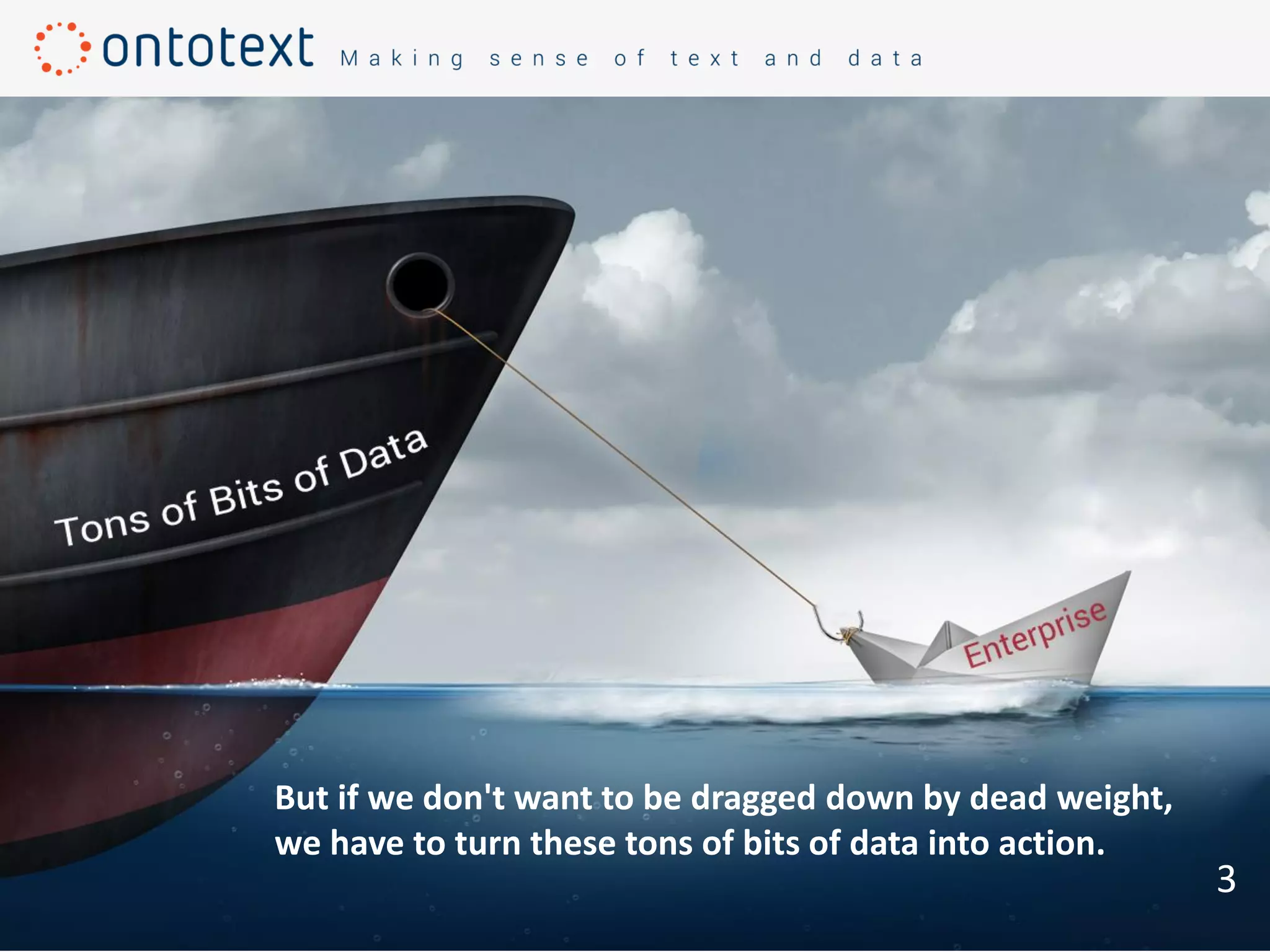 But if we don't want to be dragged down by dead weight,
we have to turn these tons of bits of data into action.
3
 