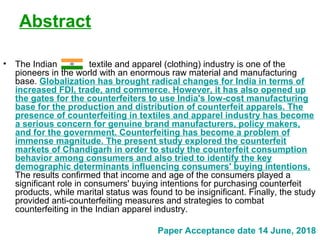 Why consumers buy counterfeit product | PPT