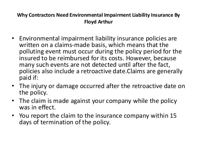 Why contractors need environmental impairment liability insurance By