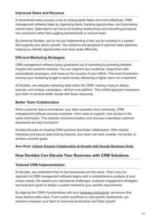 Why CRM Management Software is Essential for Business Growth | PDF