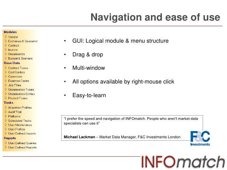 Why Customers Like INFOmatch