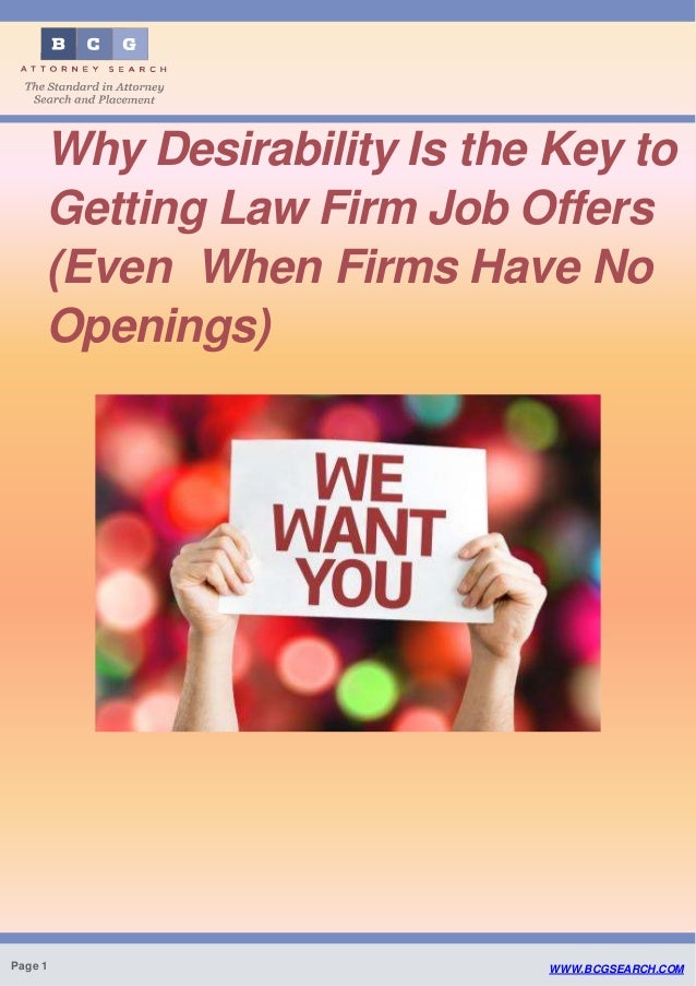 Why Desirability Is the Key to Getting Law Firm Job Offers (Even When