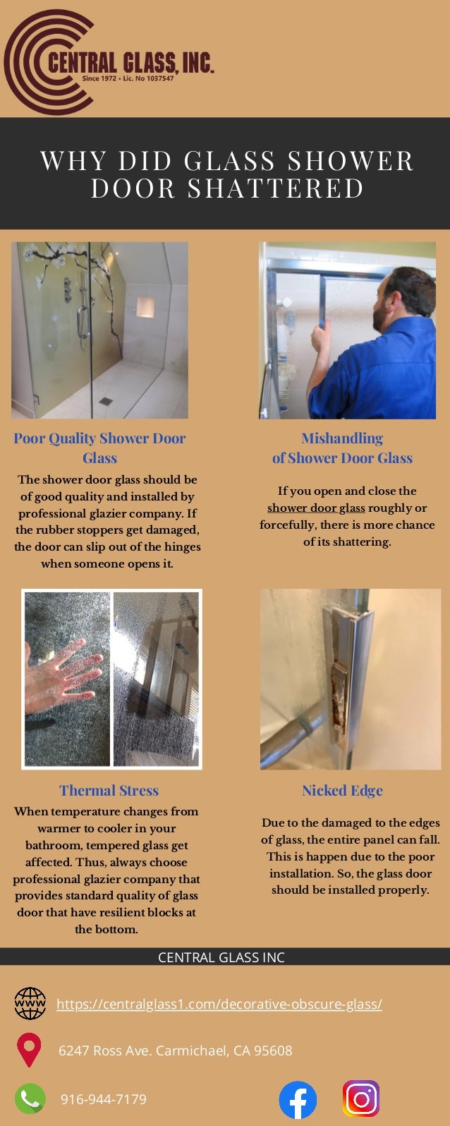 Why did my glass shower door shatter?