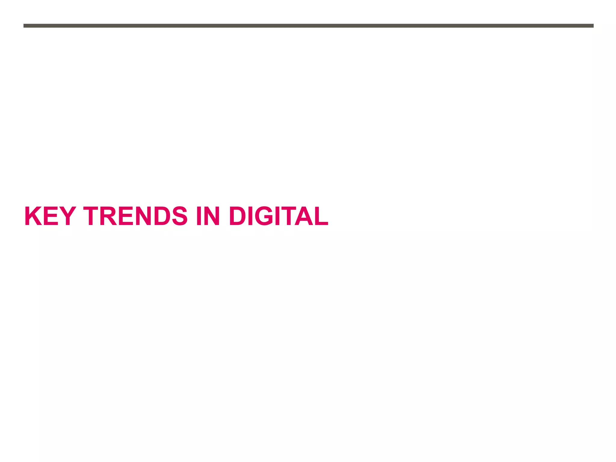 KEY TRENDS IN DIGITAL
 