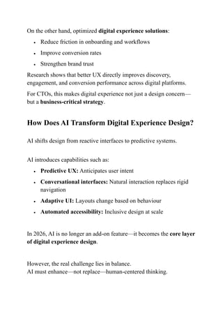Digital Experience Design Principles for 2026 | PDF