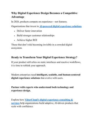 Digital Experience Design Principles for 2026 | PDF