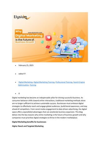 Why Digital Marketing is the Future of Business Growth | PDF
