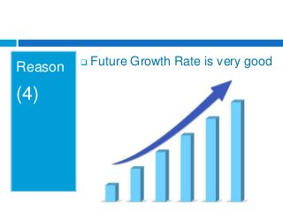  Future Growth Rate is very goodReason
(4)
 