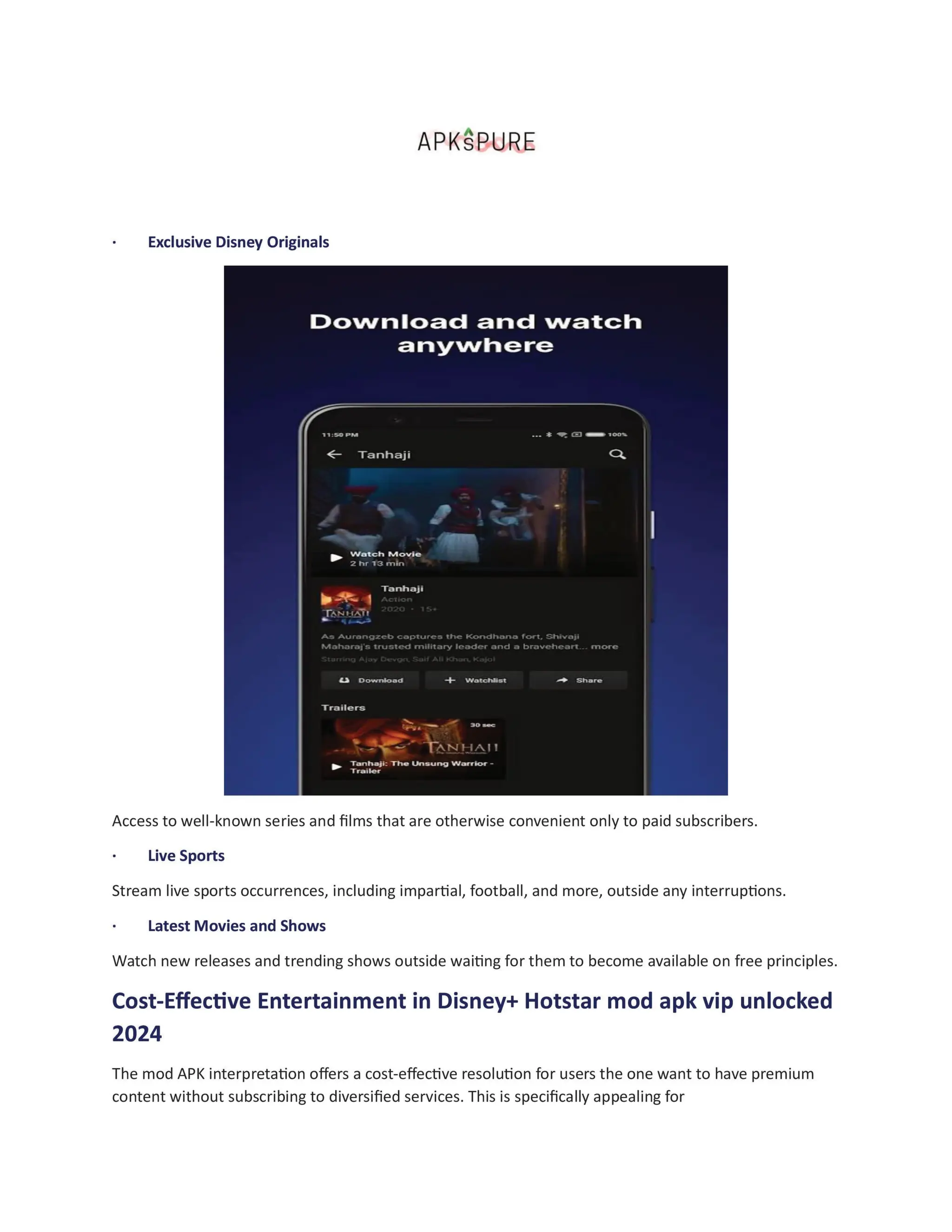 Why Disney  Hotstar Mod APK VIP Unlocked 2024 is So Popular PDF