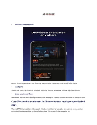 Why Disney  Hotstar Mod APK VIP Unlocked 2024 is So Popular PPT