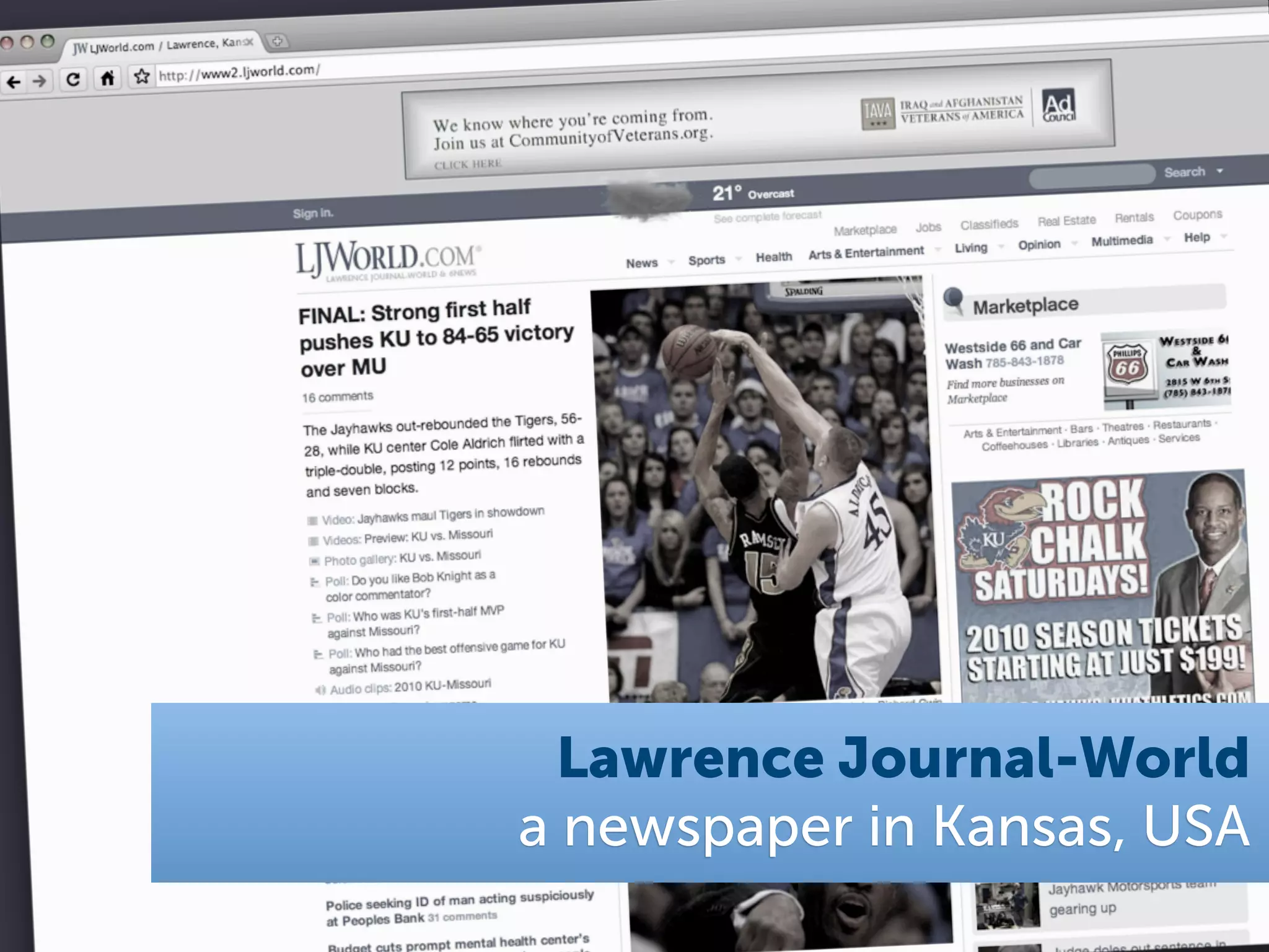 Lawrence Journal-World
a newspaper in Kansas, USA
 