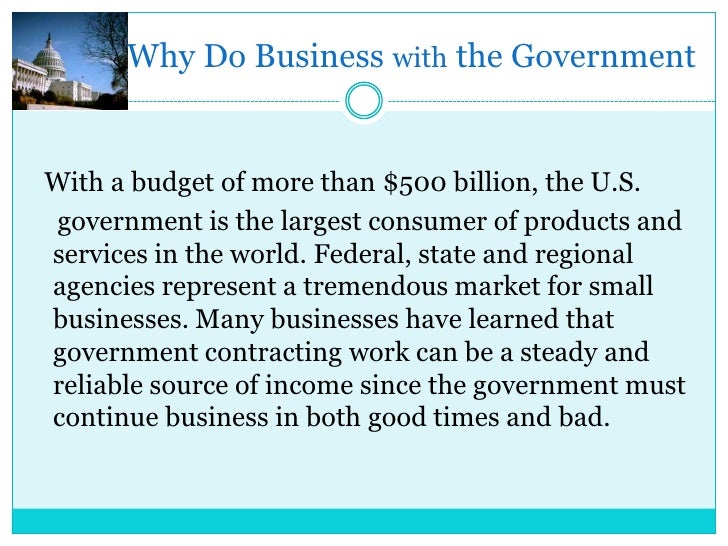 Why Do Business With The Government