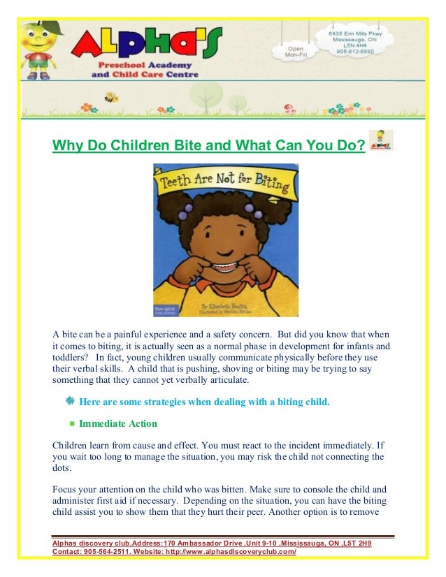 Why Do Children Bite and What Can You Do