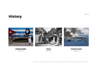 6P age
History
WW2 PACIFIC WARCOMMUNISM
@audreyfort @georgesnemec @mikeyenright @stephenmartin #cocktailcultures #TOTC2016
 