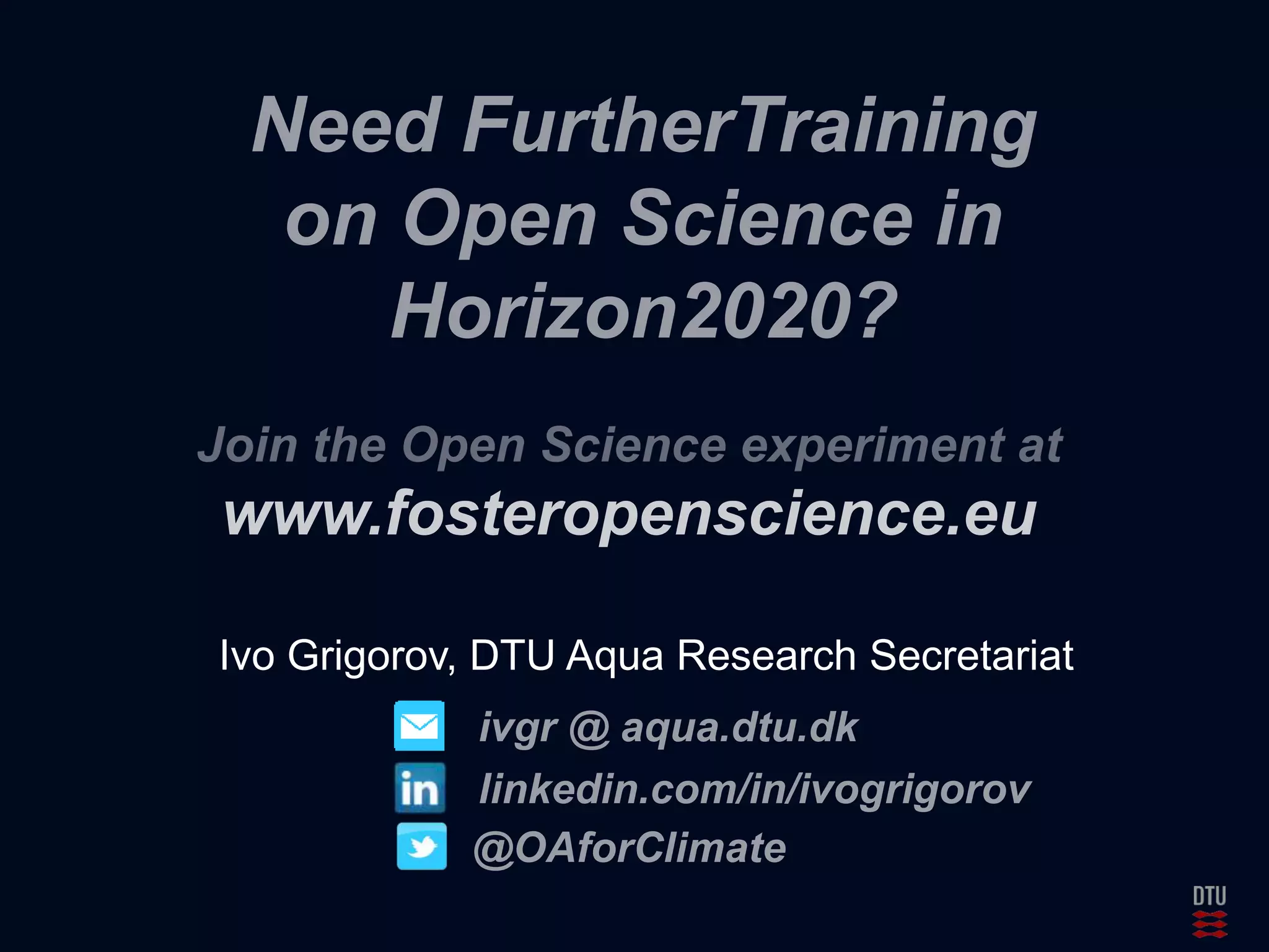 Ivo Grigorov, DTU Aqua Research Secretariat 
 