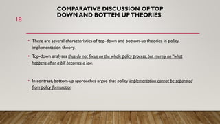 COMPARATIVE DISCUSSION OFTOP
DOWN AND BOTTEM UPTHEORIES
• There are several characteristics of top-down and bottom-up theo...