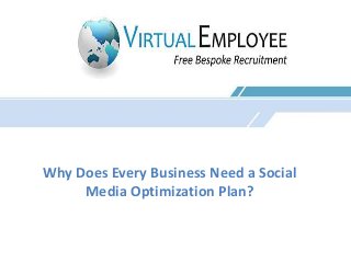 Why Does Every Business Need a Social
Media Optimization Plan?
 