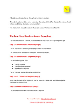 Understanding the LTE Random Access Procedure: Key to Network ...