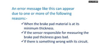 Why Does My Mercedes Say “Check Brake Pad Wear” What Does It Mean PPTX
