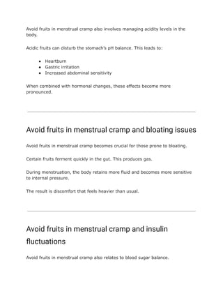 Understanding Menstrual Pain and Dietary Impacts: Why Avoid Certain ...