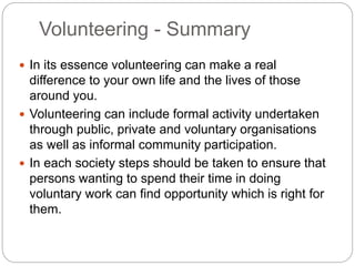 Why do i volunteer | PPT