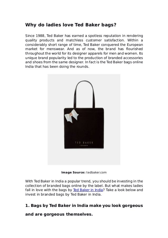 ted baker bag quality
