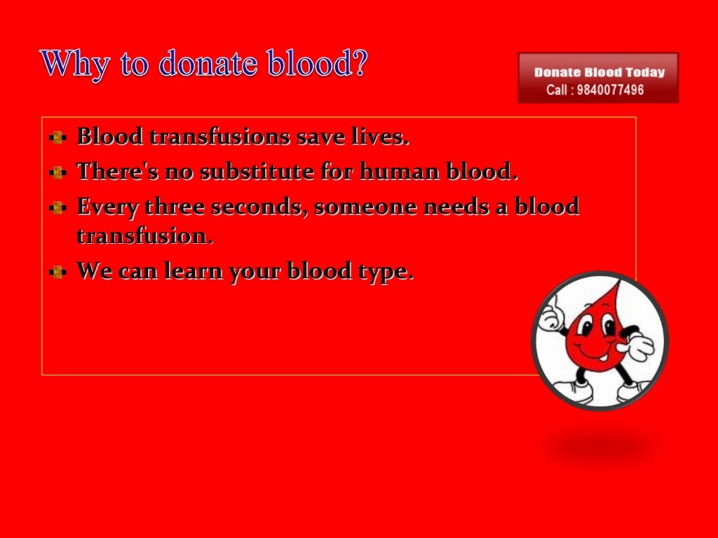 Why donate blood