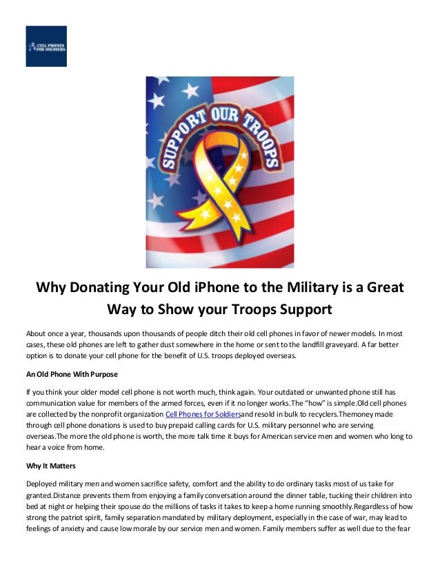 Why Donating Your Old iPhone to the Military is a Great Way to Show