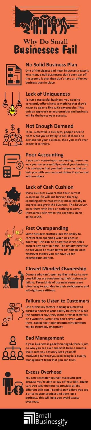Why do small businesses fail Infographic